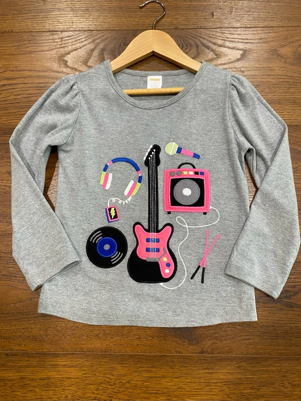 Gymboree Girls ‘Rock Academy’ Pink and Gray Set: Top, Skort, Tights Size 5T/6